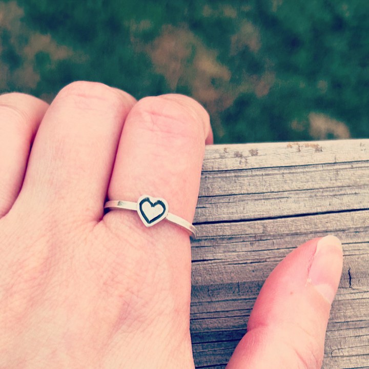 Itty Bitty Heart Ring // Made to Order