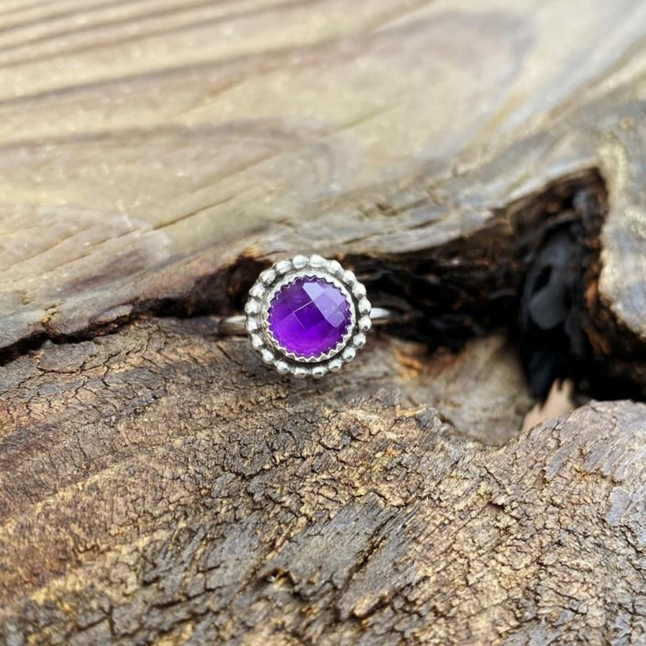 Amethyst Stacking Ring // Size 5 // Ready to Ship