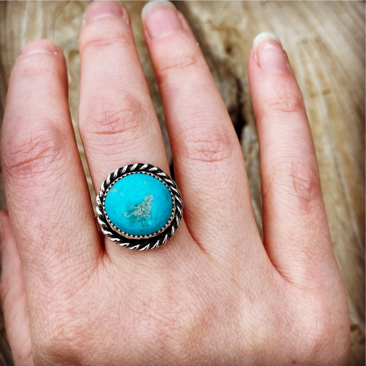 Blue Sky Turquoise Ring // Size 7