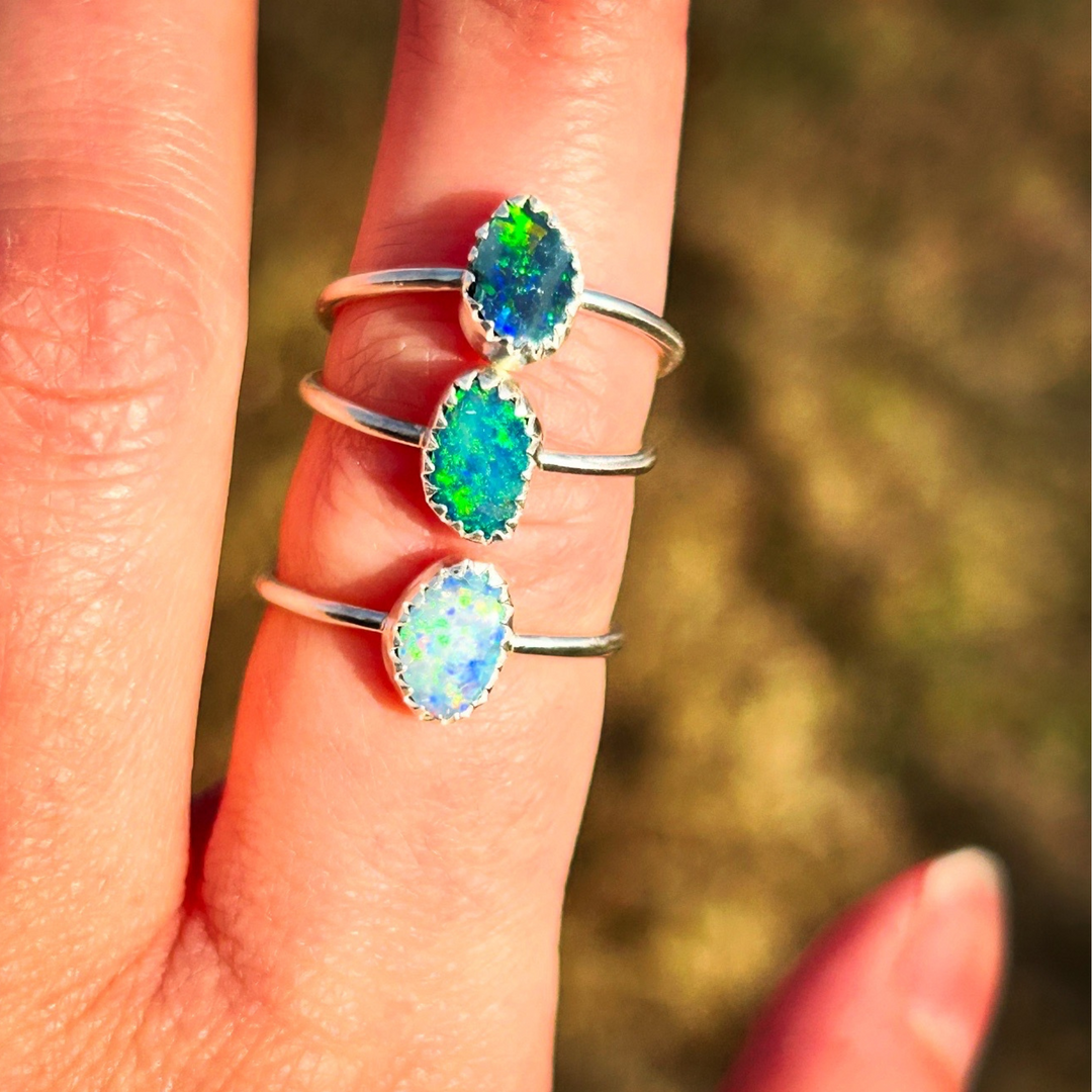 Australian Opal Ring // Size 5.5 // Ready to Ship