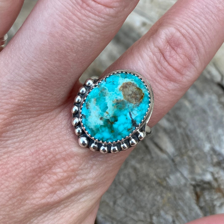 Kingman Turquoise Ring - Size 8.25