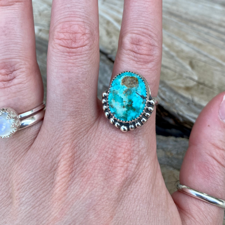 Kingman Turquoise Ring - Size 8.25