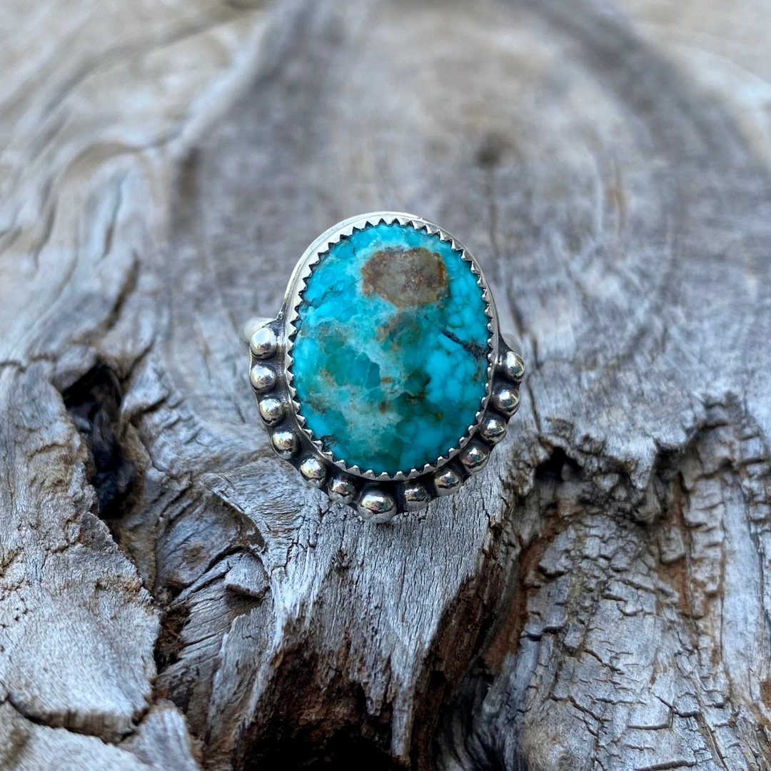 Kingman Turquoise Ring - Size 8.25