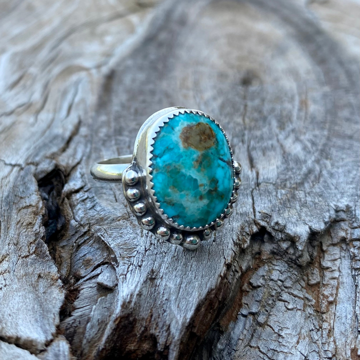 Kingman Turquoise Ring - Size 8.25