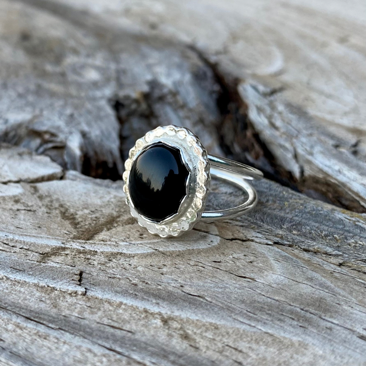 Black Onyx Ring // Size 7.5