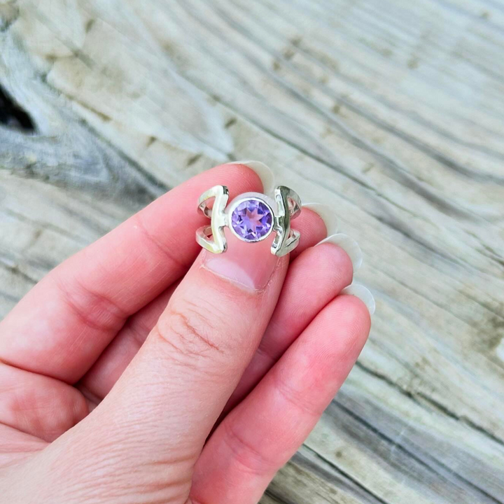 Amethyst Framed Ring // Size 5 // Ready to Ship