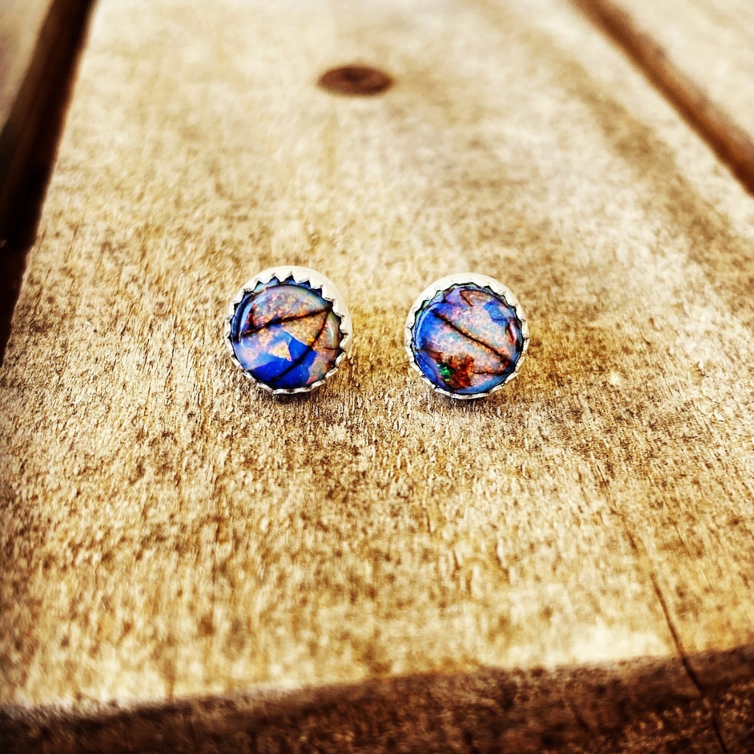 Sterling Opal Earring Studs // Ready to Ship