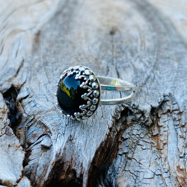 Black Onyx Ring // Size 8.5