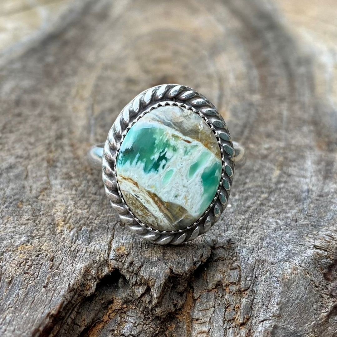 Day at the Beach Variscite Ring // Size 10