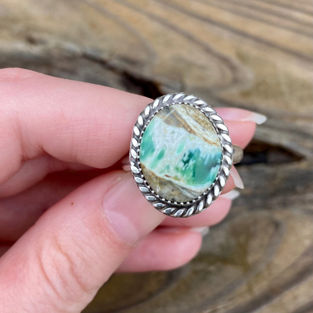 Day at the Beach Variscite Ring // Size 10