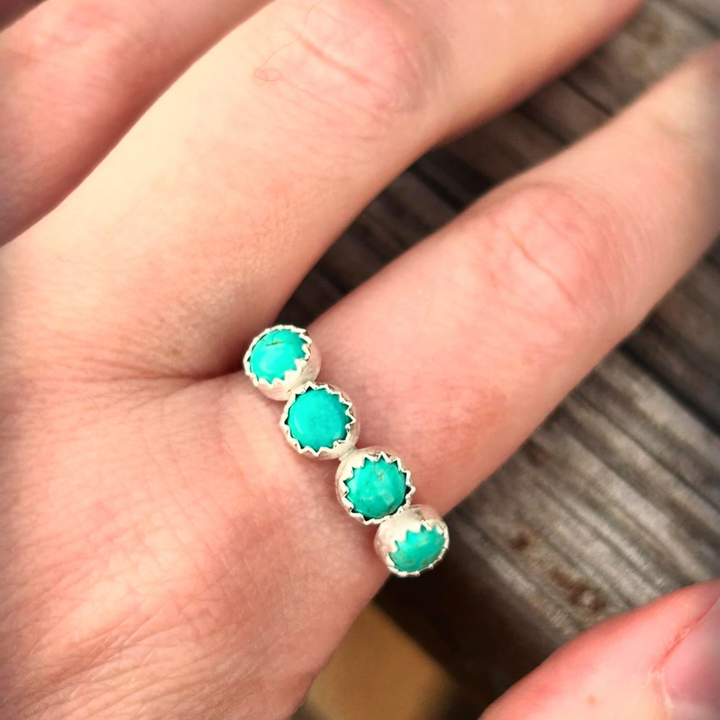 Lone Mountain Turquoise Ring // Size 9 // Ready to Ship