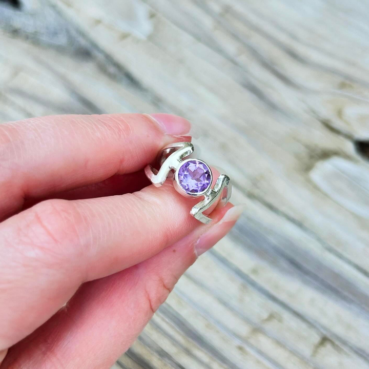 Amethyst Framed Ring // Size 5 // Ready to Ship