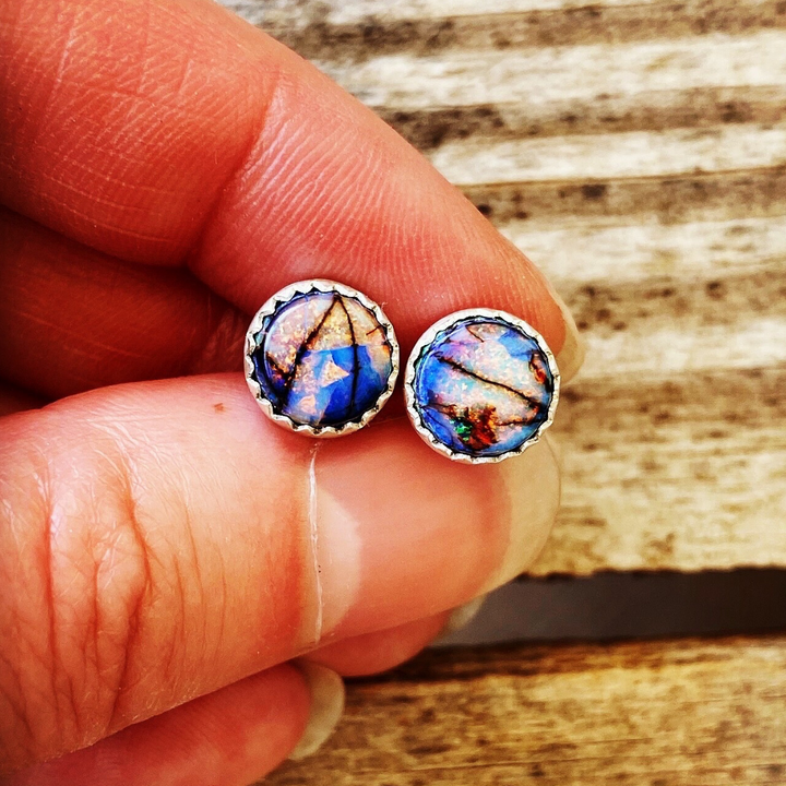 Sterling Opal Earring Studs // Ready to Ship