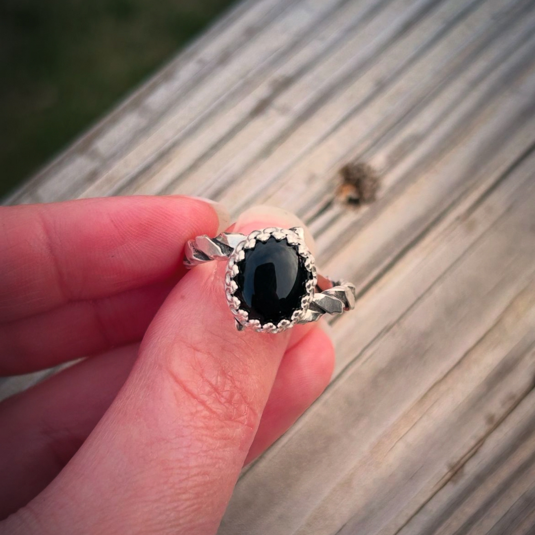 Black Onyx Ring // Size 9.5 // Ready to Ship