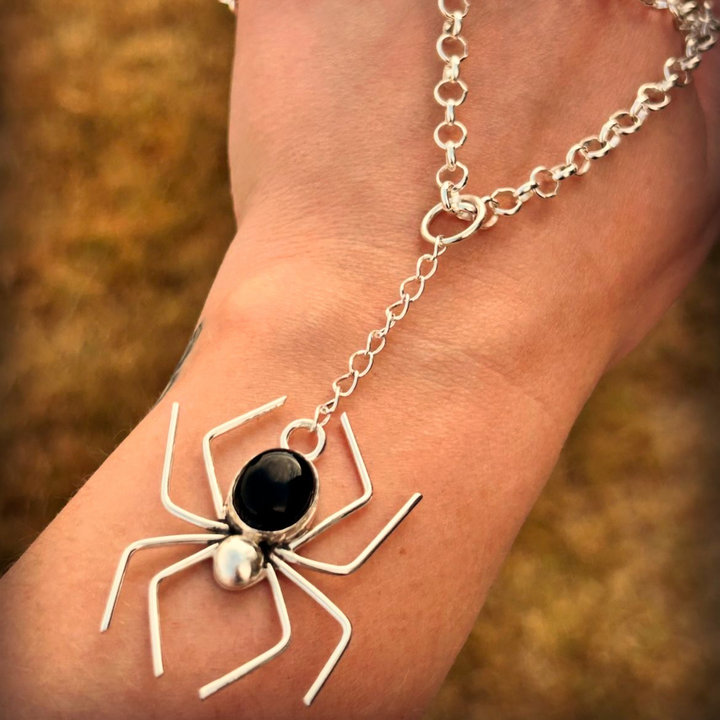 Onyx Spider Necklace // Ready to Ship