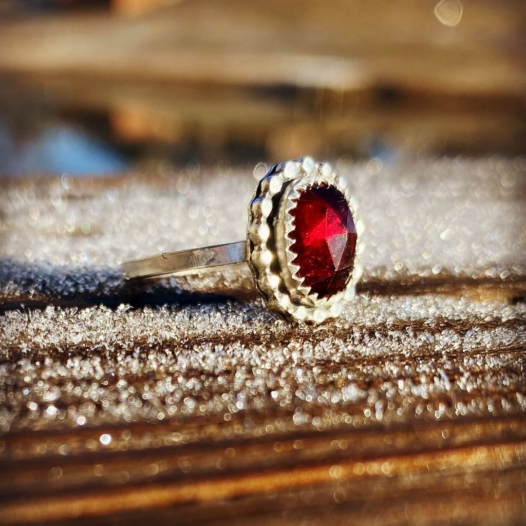 Holidaze // Garnet Stacking Ring // Made to Order