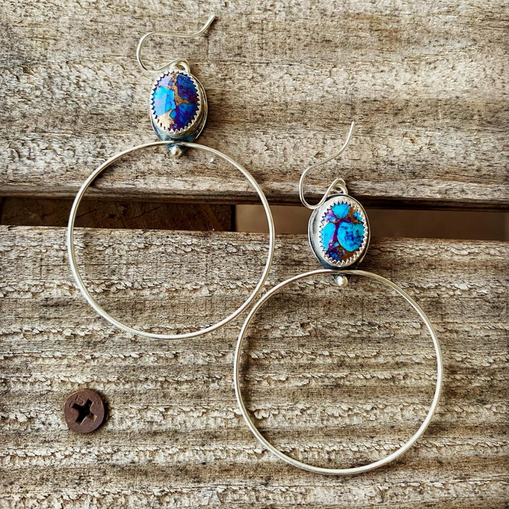 Purple Mojave Hoop Earrings