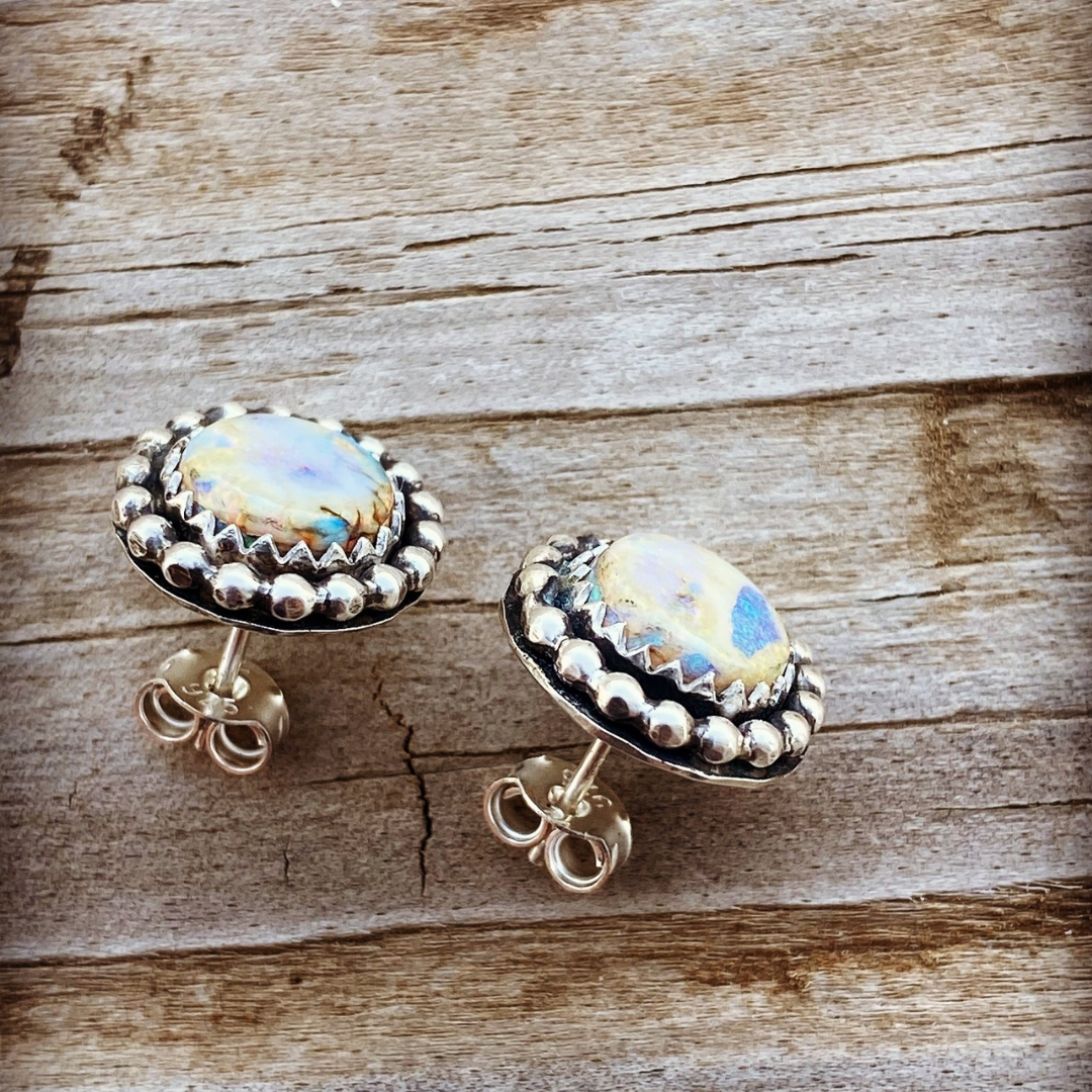 Sterling Opal Earring Studs // Ready to Ship