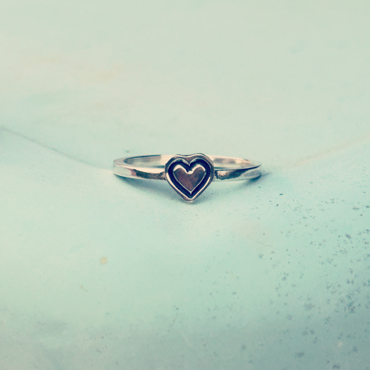 Itty Bitty Heart Ring // Made to Order