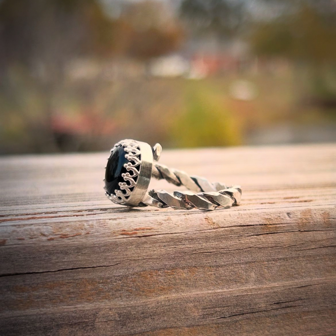 Black Onyx Ring // Size 9.5 // Ready to Ship