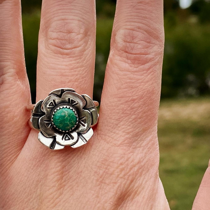 Emerald Valley Turquoise Ring // Size 9.5