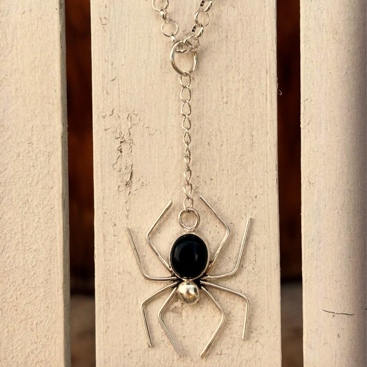 Onyx Spider Necklace // Ready to Ship