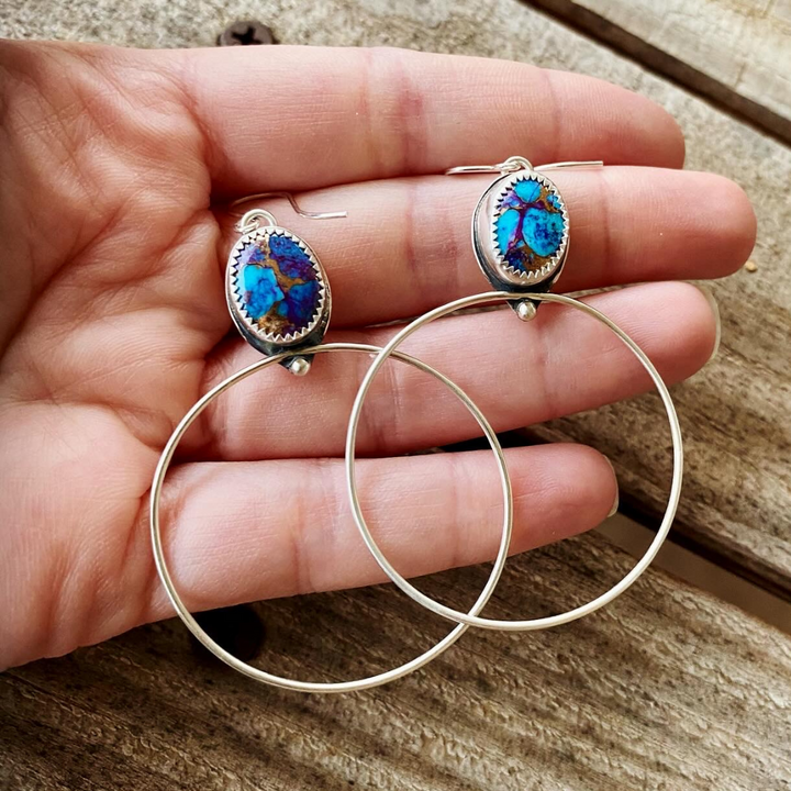 Purple Mojave Hoop Earrings