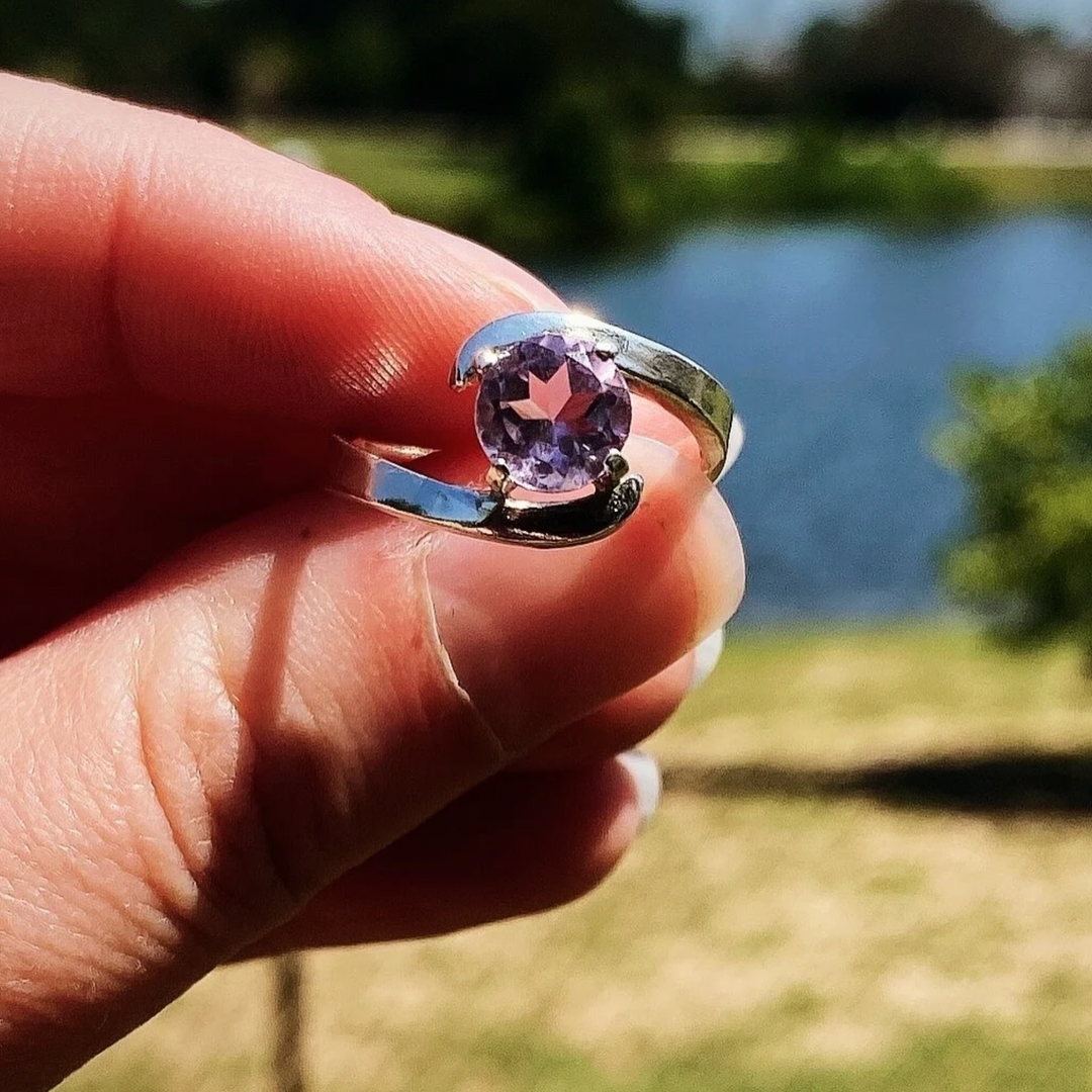 Twisted Pink Amethyst Ring // Size 6.75 // Ready to Ship