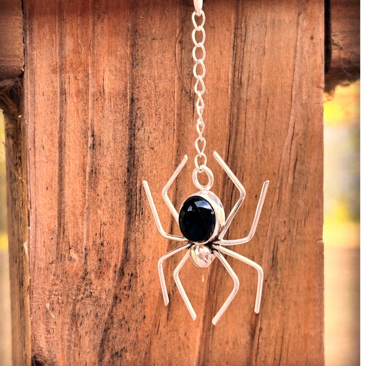 Onyx Spider Necklace // Ready to Ship