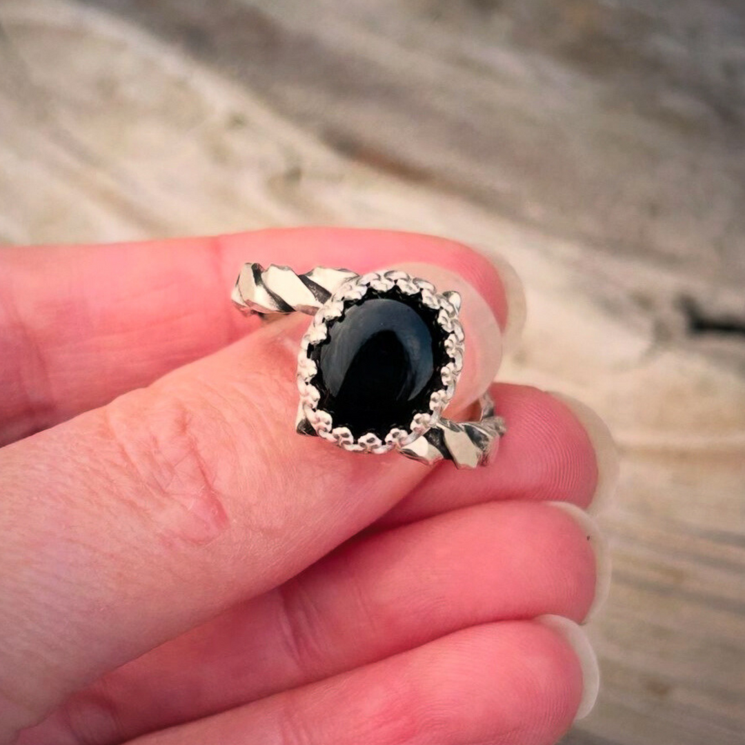 Black Onyx Ring // Size 9.5 // Ready to Ship