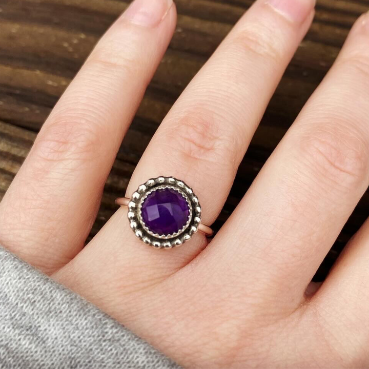 Amethyst Stacking Ring // Size 5 // Ready to Ship