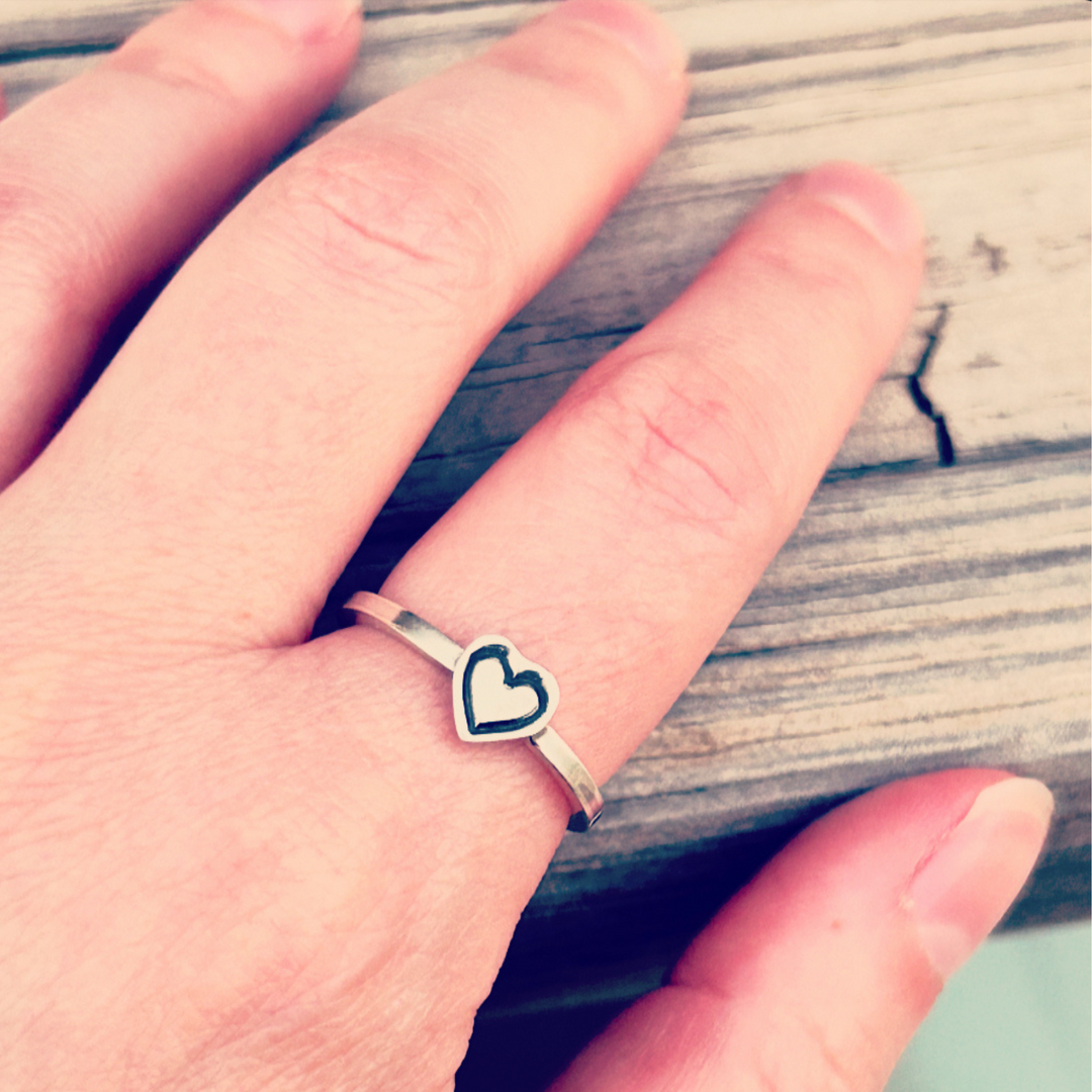 Itty Bitty Heart Ring // Made to Order