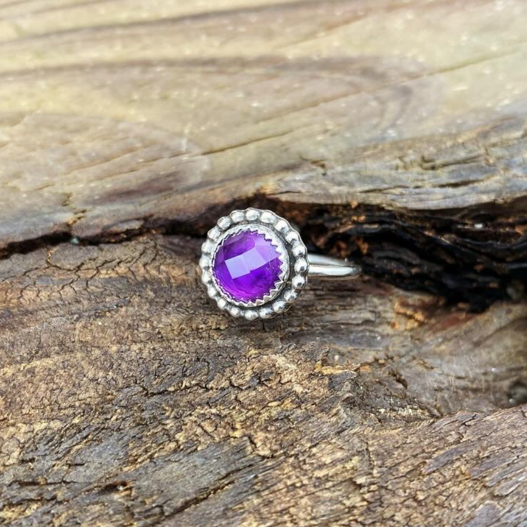 Amethyst Stacking Ring // Size 5 // Ready to Ship