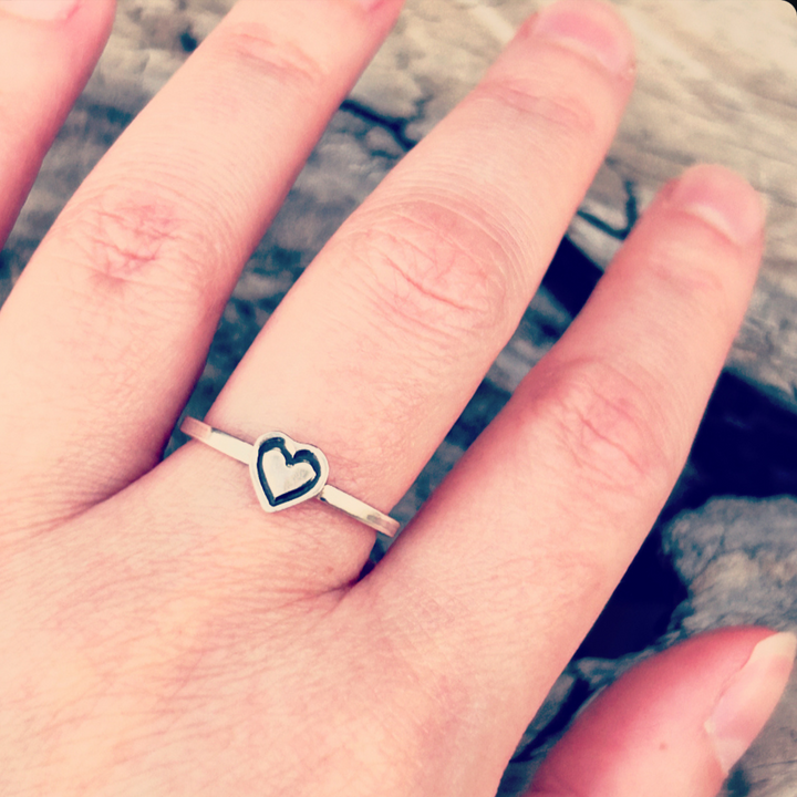 Itty Bitty Heart Ring // Made to Order