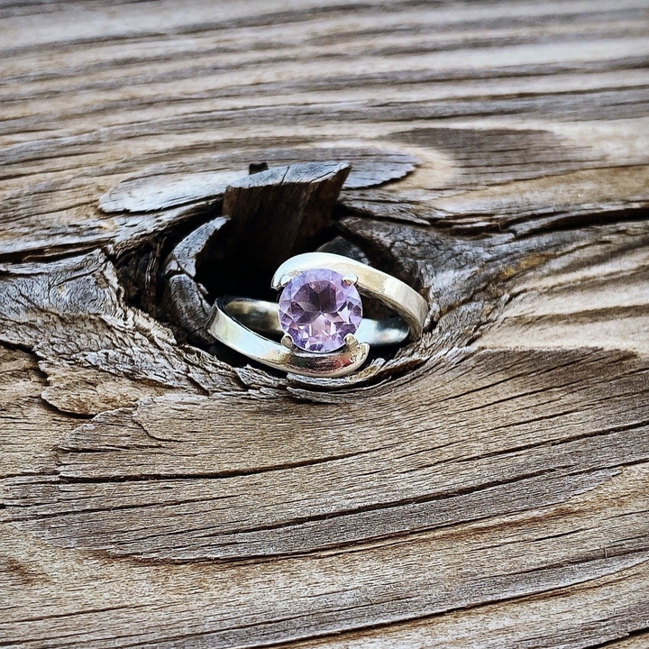 Twisted Pink Amethyst Ring // Size 6.75 // Ready to Ship