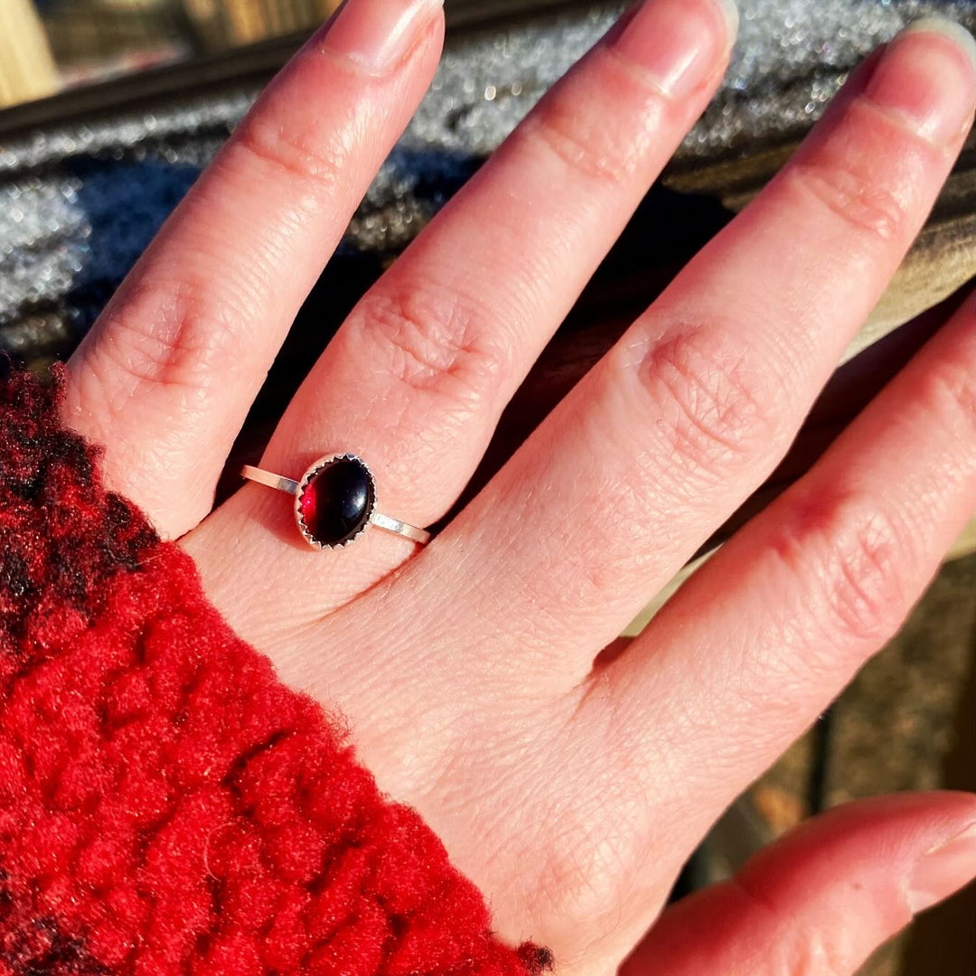 Little Red // Garnet Stacking Ring // Made to Order